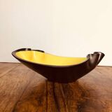 Elchinger yellow and black ceramic bowl. 1950s
