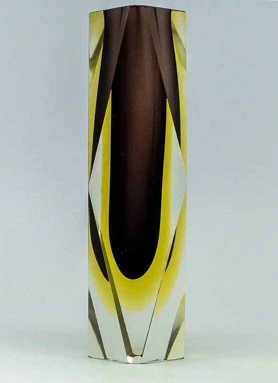 Sommerso vase, mid-century modern, glass, Italy, 1950s