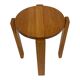 Mid century pinewood stool, 1960s minimalistic design