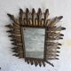 Brutalist sun mirror in wrought iron, 1960s