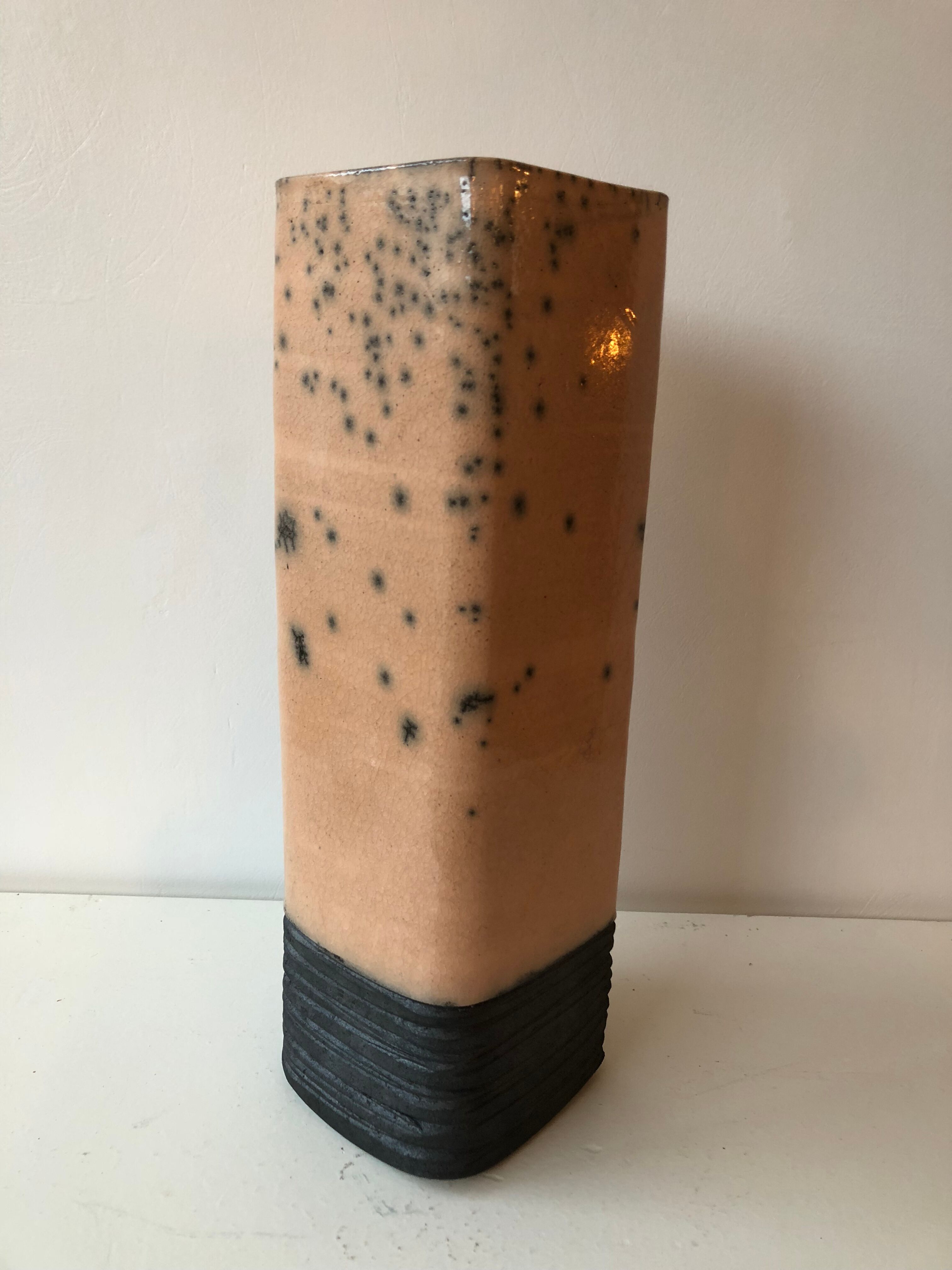 Vase ceramic raku vintage