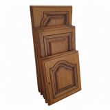 Round wall mirror made of solid wood