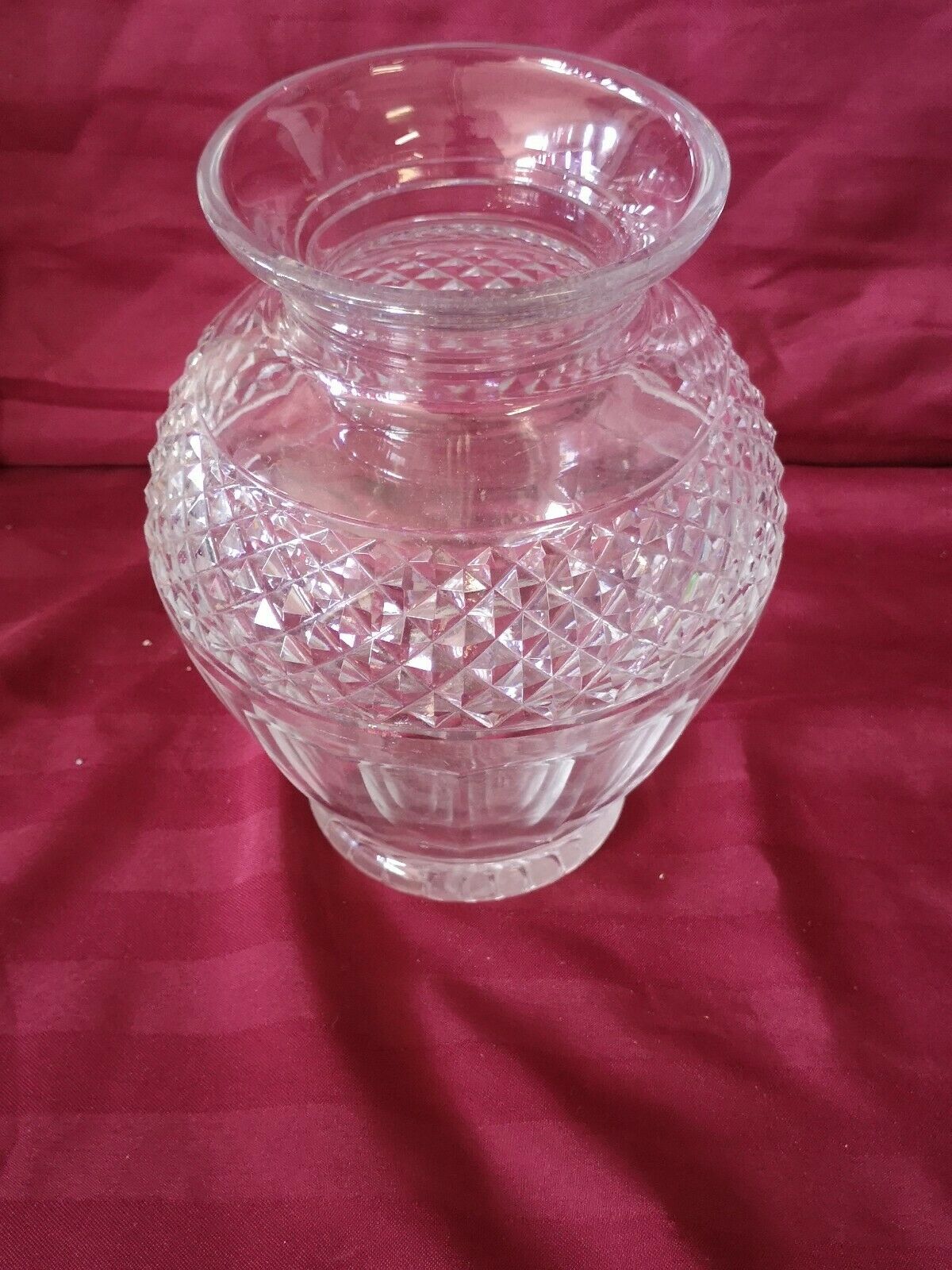 Crystal vase baluster shape
