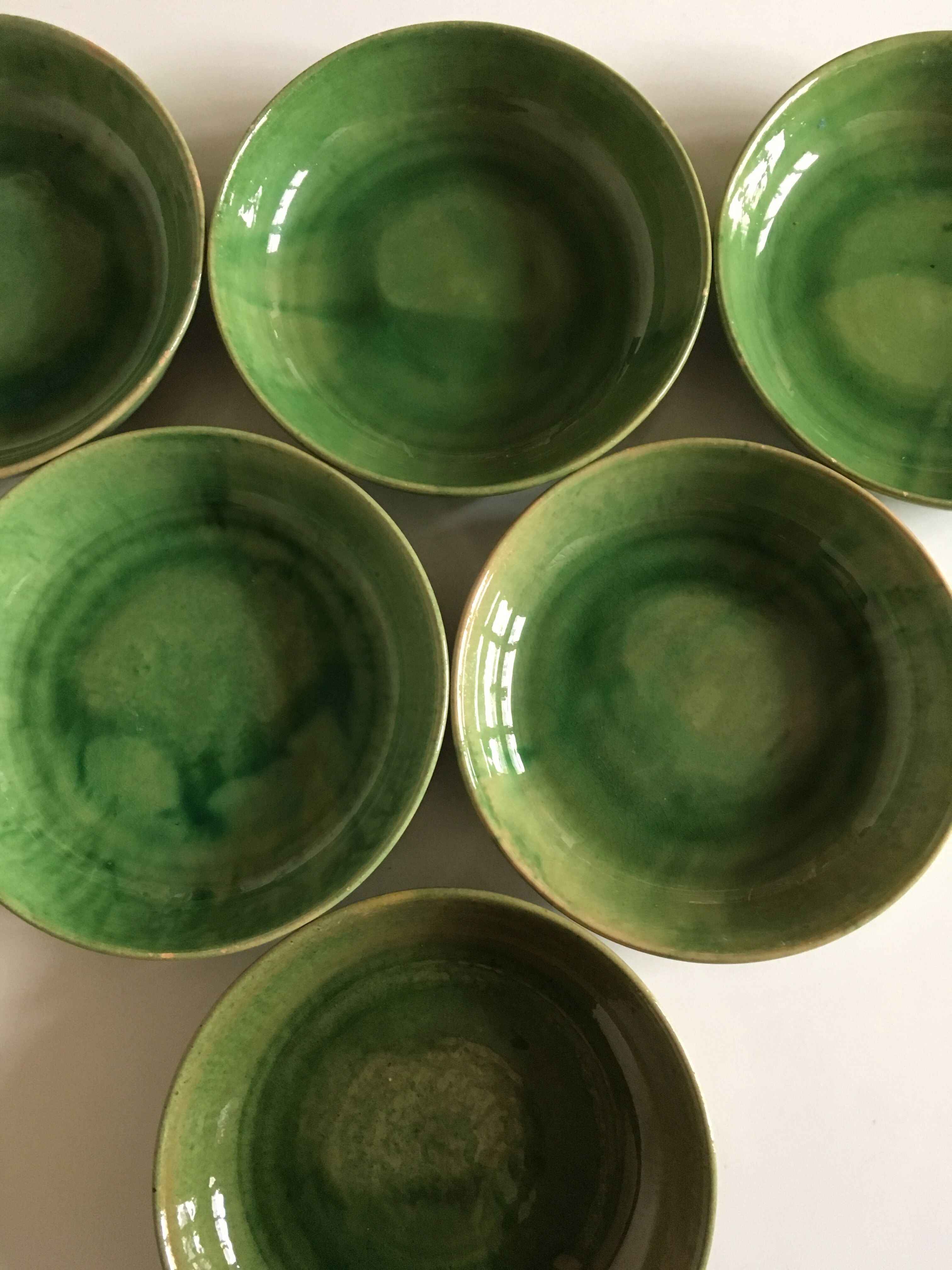 Biot signed glazed earthenware plates