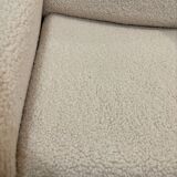 Set of 2 reupholstered Guariche armchairs, Airborne edition