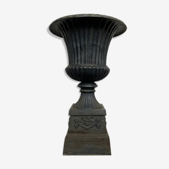 Cast iron garden vase