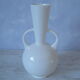 White glazed earthenware ceramics Design contemporary vase