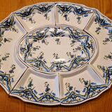Large 7-piece display dish in Greek earthenware