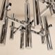 Vintage Sciolari chrome chandelier, 8 lights, 1970s