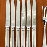 Christofle Atlantide, cutlery for entremet, dessert, cheese. Art Deco