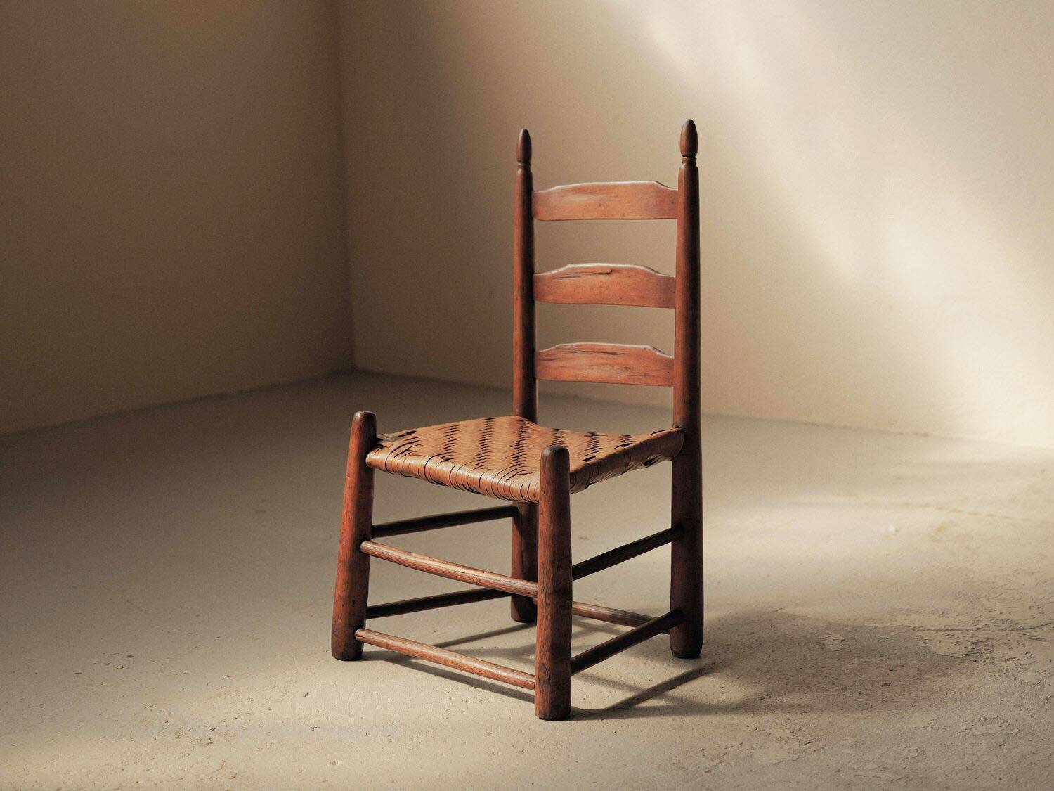 Low chair in Shaker style, United States, circa 1900