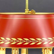 Lampe Bouillotte en Bronze Massif de Style Empire Cinq Lumières * Lucien Ga