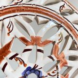 Handcrafted ceramic wall light blue centre