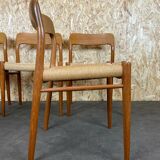 4 teak chairs by Niels O. Möller for J.L. Moller's 60