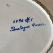 Important oval dish in faience from Boulogne-sur-Mer - Géo Martel