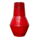 Red Italian ceramic vase from the mid-century by Bitossi, 1960s.