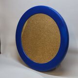 Round wall mirror syla blue frame in vintage plastic
