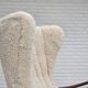 1960s, Danish high-back armchair, genuine sheepskin, reupholstered.