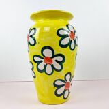Large vase decorated with flowers