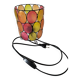 Bohemian mood lamp in Capiz shell and metal - Asian crafts