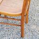 Set of 4 bistro chairs in beech and blond oak from the 50s