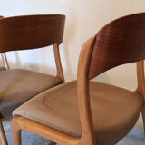 3 chairs Baumann Sled 1960 original fabric