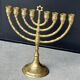 9-branch candlestick (Hanoukia) in brass.