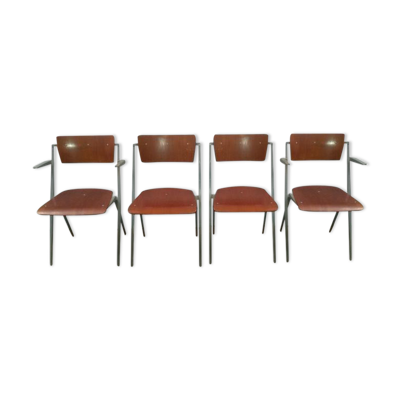 Chaises pyramides par Wim Rietveld pour Ahrend de Cirkel, 1964