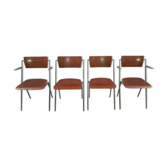 Chairs pyramids by Wim Rietveld for Ahrend Cirkel, 1964, set of 4