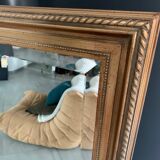 Beveled mirror gilded leaf XXth, 142x82 cm