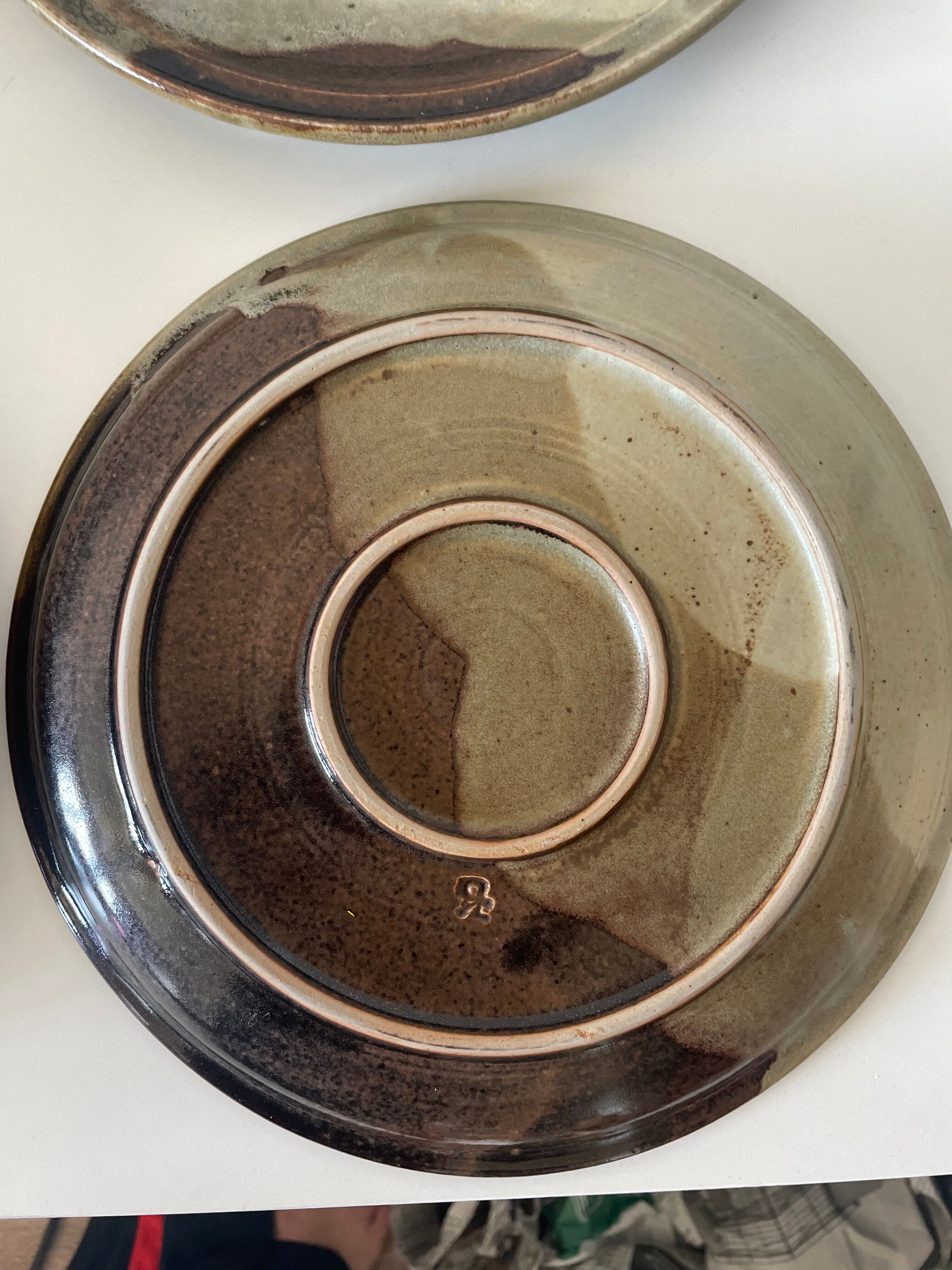 Set of 6 stoneware plates