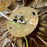 Vintage flower wall lamp in gilded metal