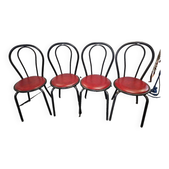 curved iron bistro chairs x 4