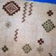 Vintage Moroccan carpet Berber rug style 2.3' x 4.7' (71cm x 145cm) 1970s, 1C758