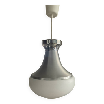 Stilux Milano opaline pendant light from the 70s