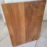 Antique Art Deco piano bench stool rosewood white bouclette fabric