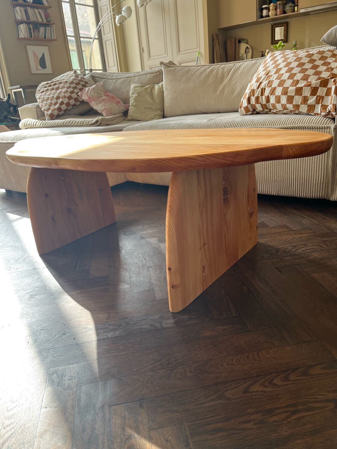 Solid wood coffee table