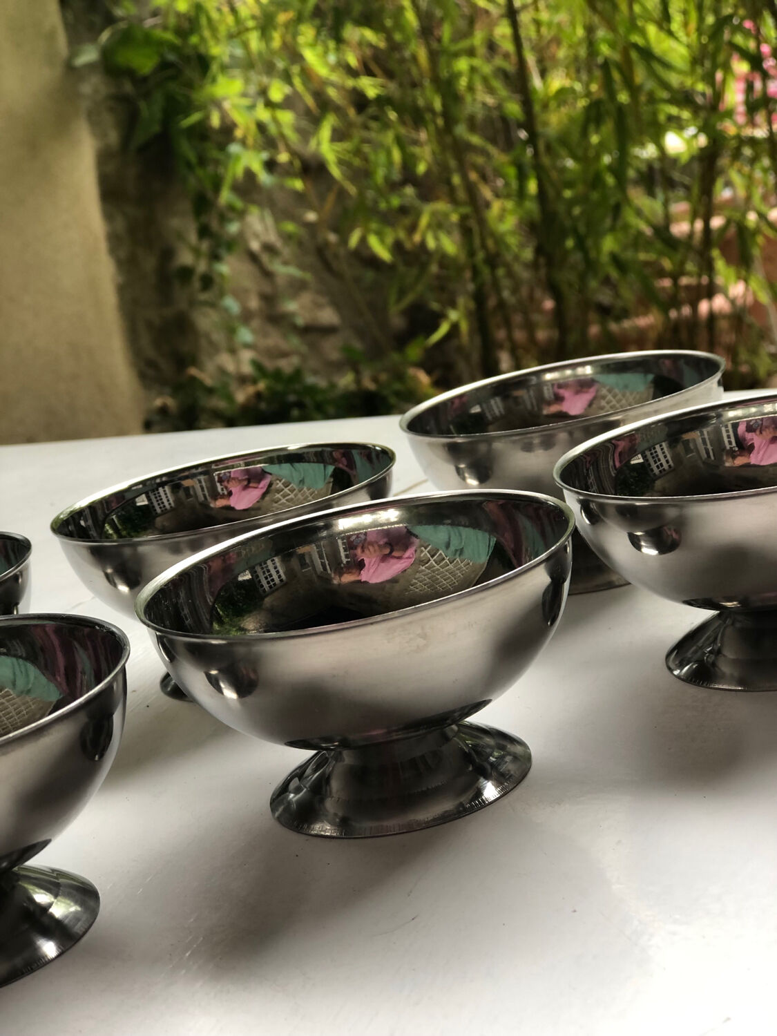 Stainless steel ice cream cups