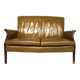 Two-seater green foam leather sofa Froxfield by Parker Knoll, 1960.