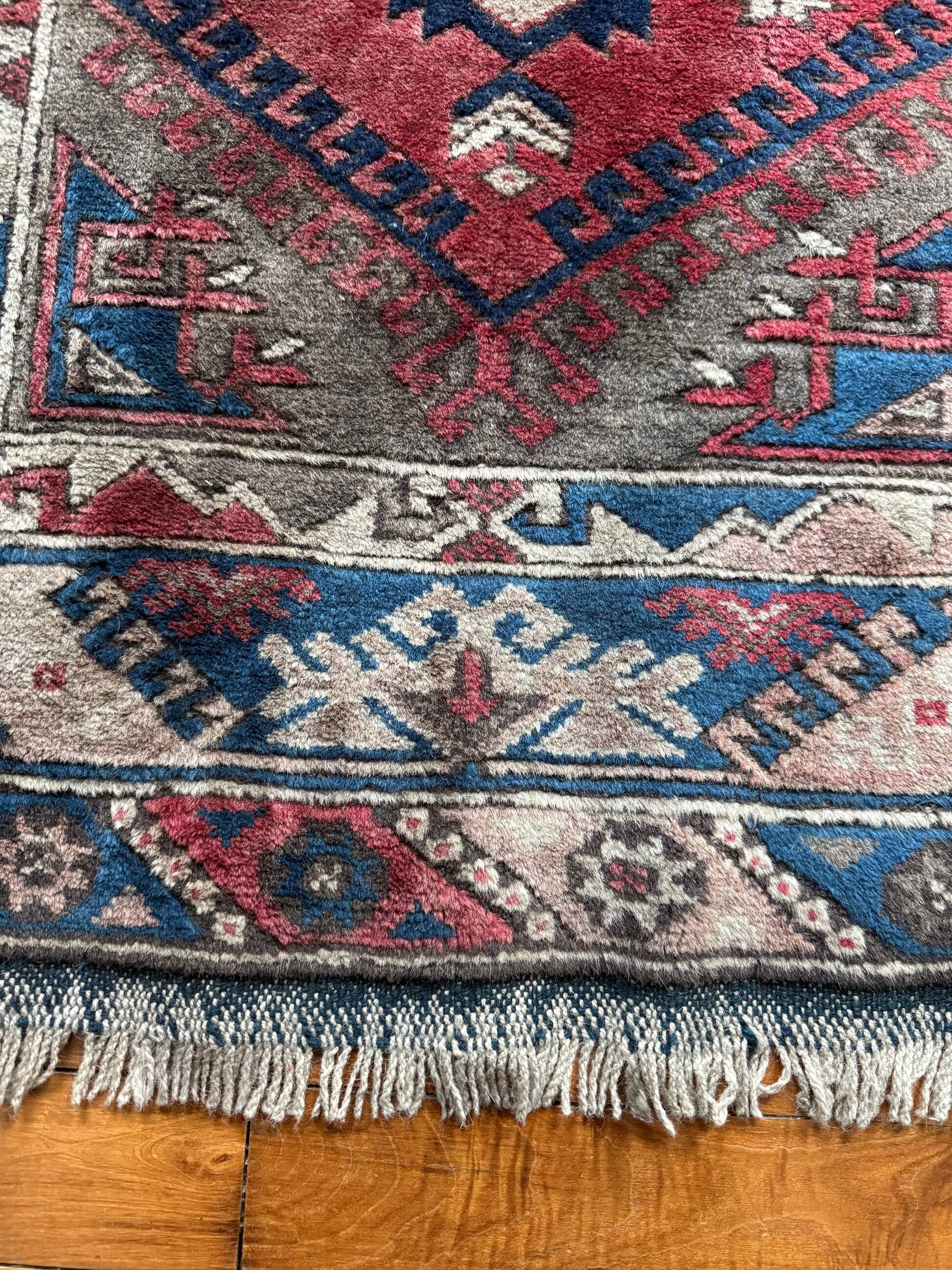 Handwoven wool Turkish carpet Nidge Kars