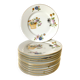 12 Assiettes à dessert en porcelaine de Limoges