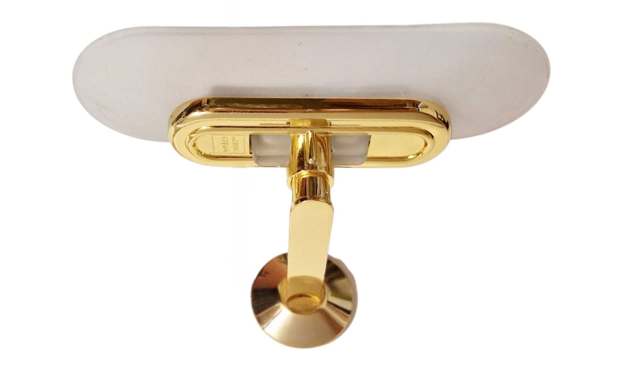 Jill Wall Light – Italian Design Arteluce 1980 – Brass & Opaline Glass