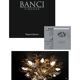 Italian ceiling light Banci Firenze silver iron and blue crystal leaves 60 cm
