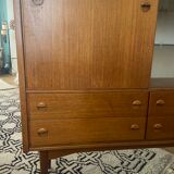 Secretarial cabinet in vintage teak