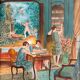 Tableau ancien scène d’intérieur