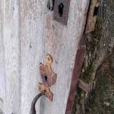 Old wooden door 110x97 cm Vintage