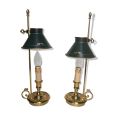 Paire de lampes de chevet bouillotte