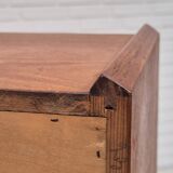 Commode danoise des années 1960, état d'origine, miroir pliable, bois de teck massif.