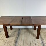 Brutalist solid oak table with 2 extensions from the 1990s.
