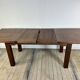 Brutalist solid oak table with 2 extensions from the 1990s.